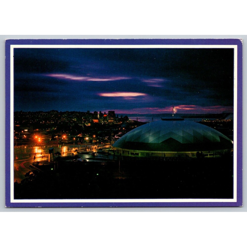 Tacoma Dome Tacoma Washington Night Skyline Vintage Postcard CT-1946 Unused 4x6